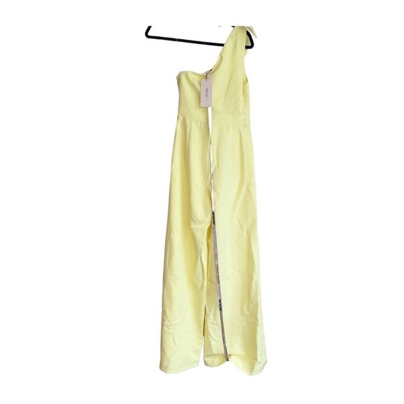House of CB Courvel Lemon One Shoulder Jumpsuit Size S NWT - Picture 5 of 9